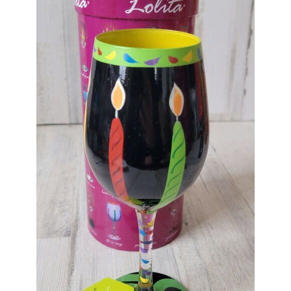 Lolita‎ 50 and Fabulous wine glass birthday drinkware decor - Picture 2 of 8